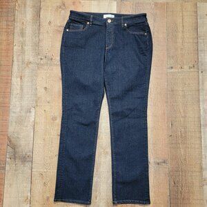 Ann Taylor Loft Curvy Straight Dark Wash Denim Jeans